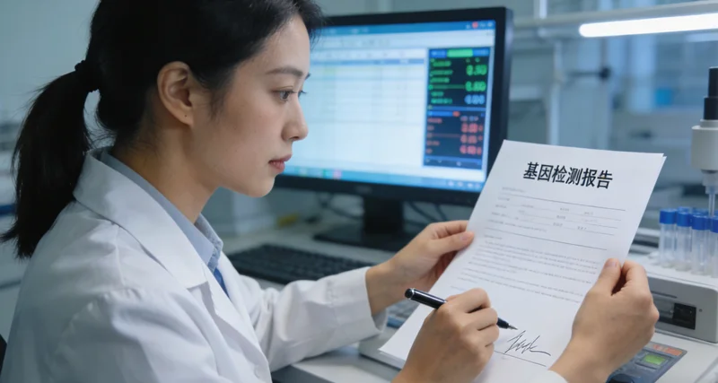 许昌居民与医生讨论基因检测报告