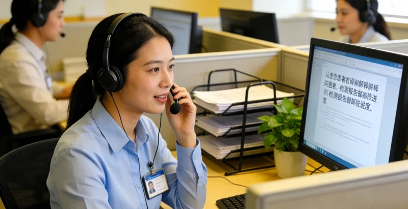 盐城女性在查看基因检测报告