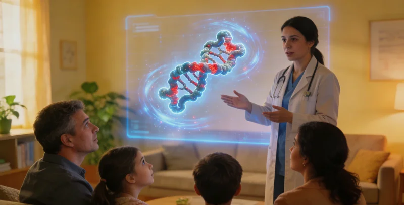 双辽家庭遗传咨询场景图