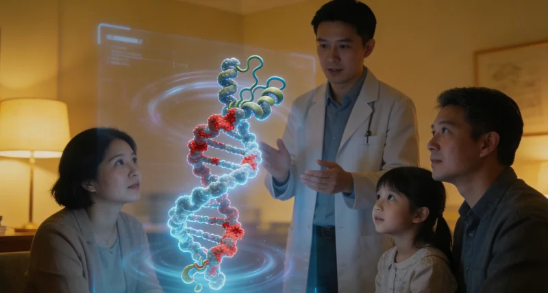 恩平医院内医生与患者进行遗传咨