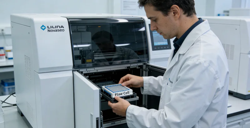基因测序实验室工作场景