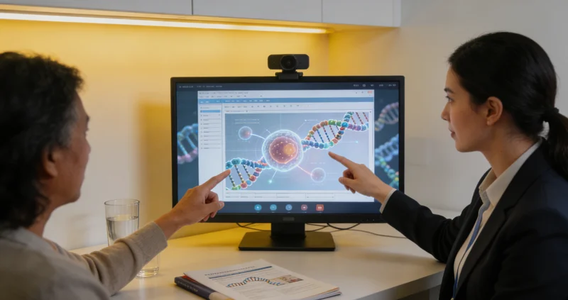 察右前旗医生与患者进行遗传咨询