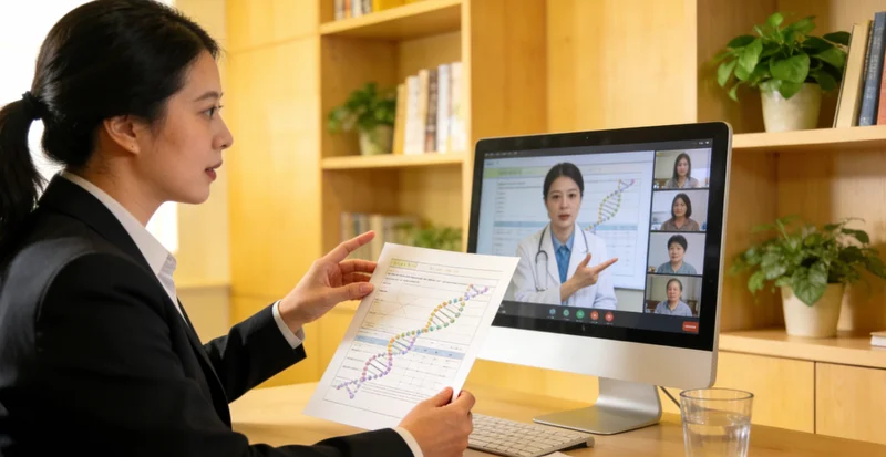 攀枝花家庭共同查看体检报告讨论