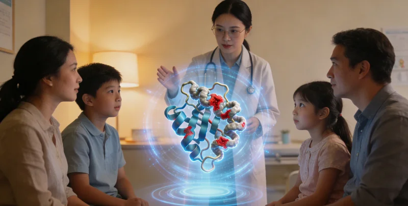 台州家庭进行遗传咨询场景