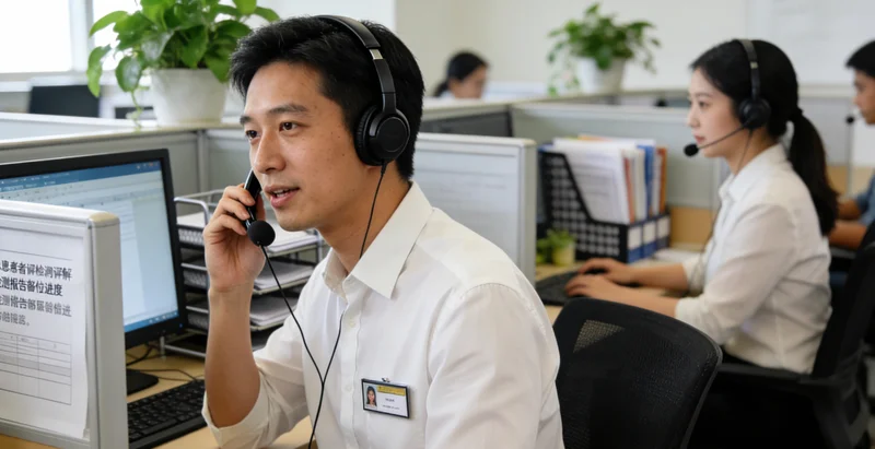 沧州林业工作者体检后放松场景