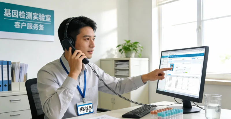 满洲里遗传咨询师与女士亲切交谈