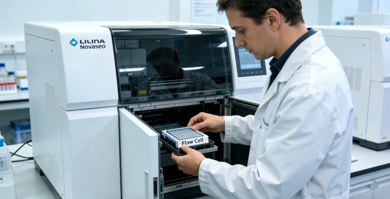 基因检测实验室高通量测序仪正在