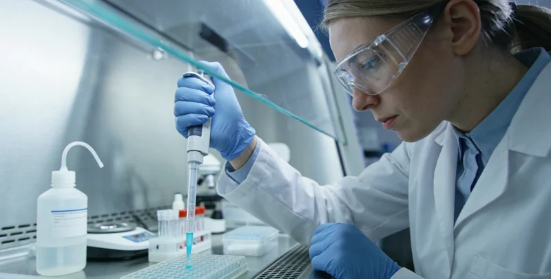 龙港地贫基因检测实验室工作场景