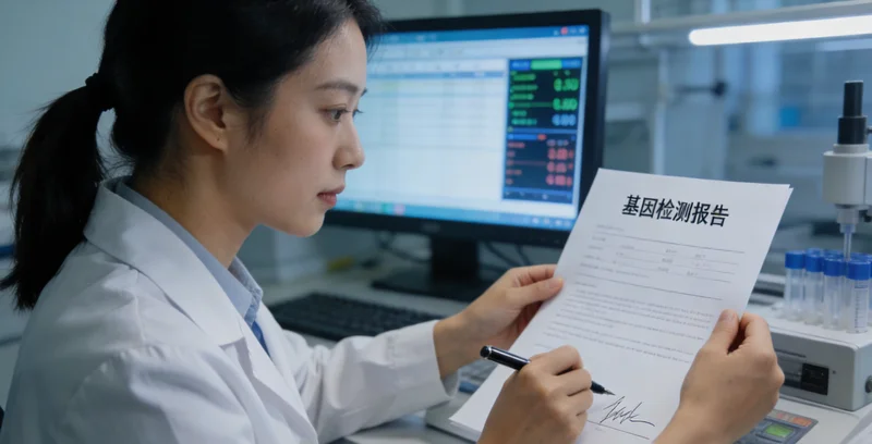 靖江居民认真阅读基因检测报告