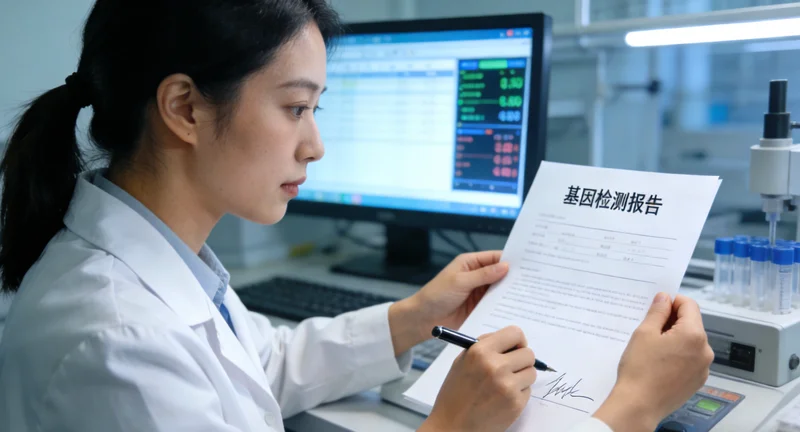 百色市民查看结肠癌基因检测报告