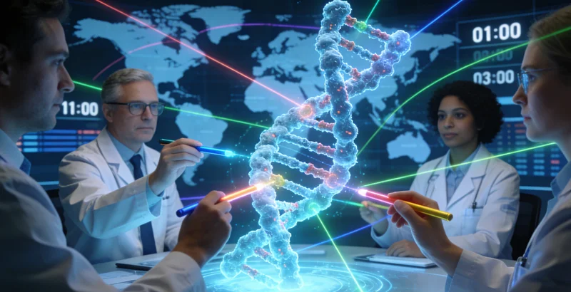 上海医院遗传咨询室内一家人与医