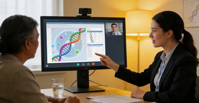 景洪遗传咨询师与居民沟通家族病