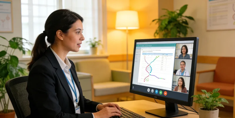 乐山女性进行遗传咨询场景