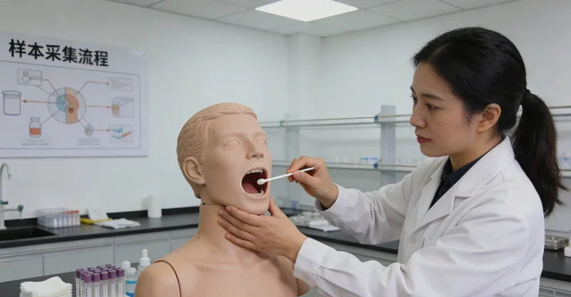 伊犁州基因检测口腔拭子采样示意