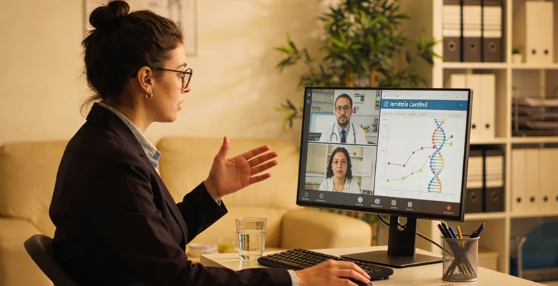 兴平遗传咨询师向家庭讲解VHL