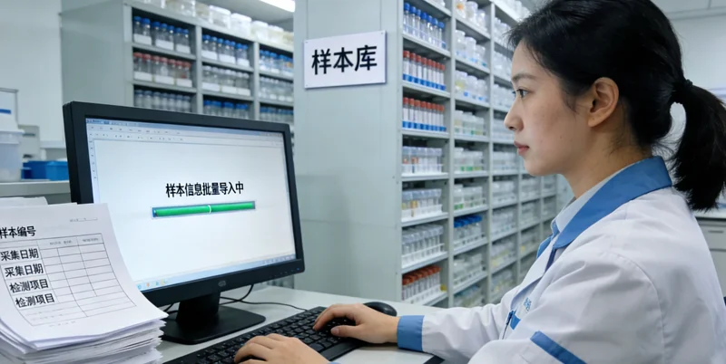 广州农民与医生查看肠镜筛查报告