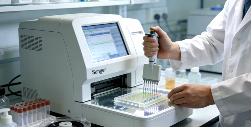 专业实验室进行DNA测序分析