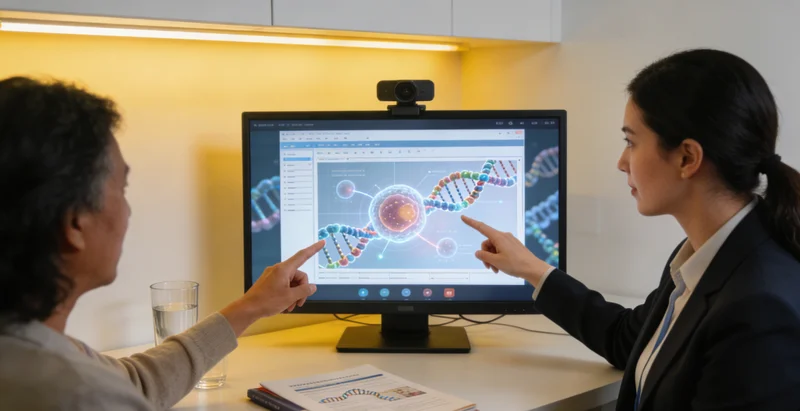 科左中旗居民进行遗传咨询场景