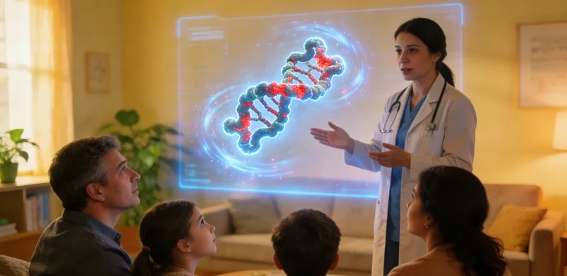 天门家庭在一起讨论健康与遗传问