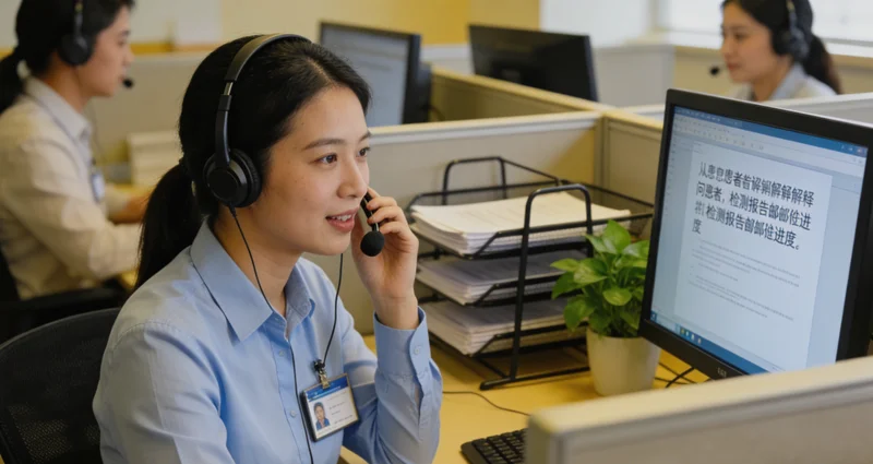 郴州医生与患者一起看基因检测报