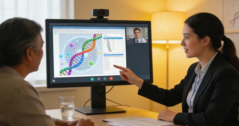 海林遗传咨询师与家庭进行基因检