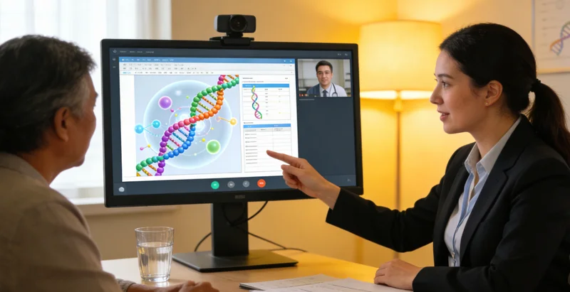 德宏地区遗传咨询师向咨询者讲解