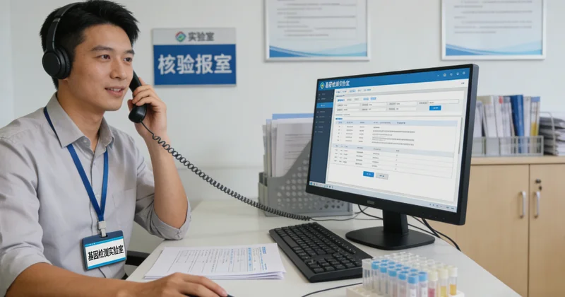 海阳市民在医院进行遗传咨询与血