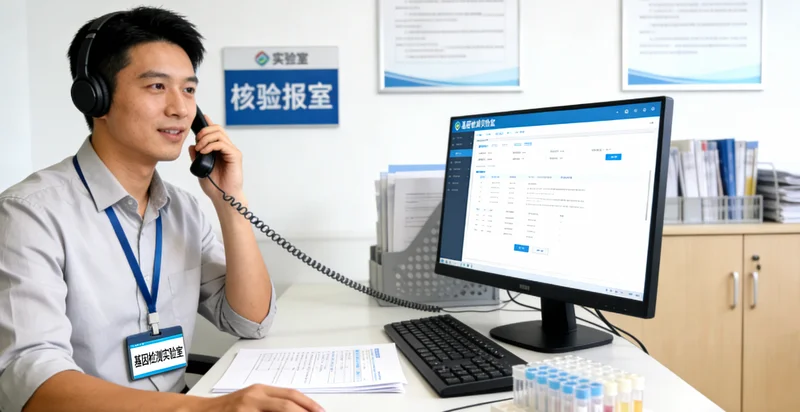 弥勒家庭在医生办公室进行遗传健