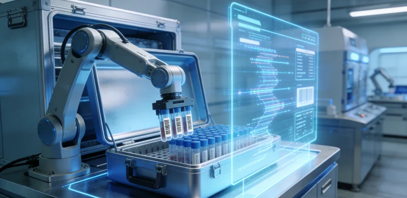 钦州基因检测-抽象DNA双螺旋