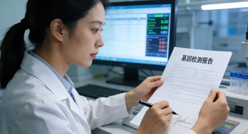 兴平中老年女性查看基因检测报告