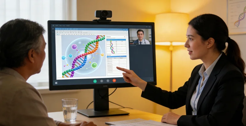 伊犁州家庭与医生进行健康咨询场