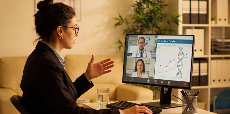 阿拉尔家庭与医生进行遗传咨询沟