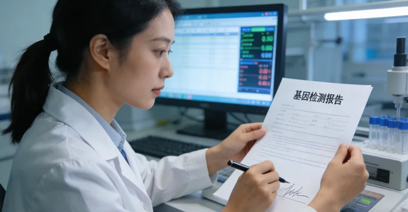 乌海市民阅读基因检测报告并与医