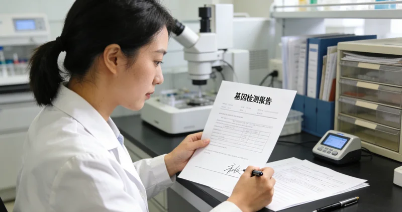 祁阳女性查看基因检测报告并与家