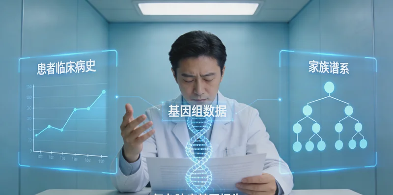 五常家庭与医生共同查看基因检测