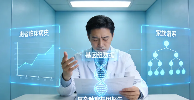 霍州家庭与遗传咨询师共同查看基