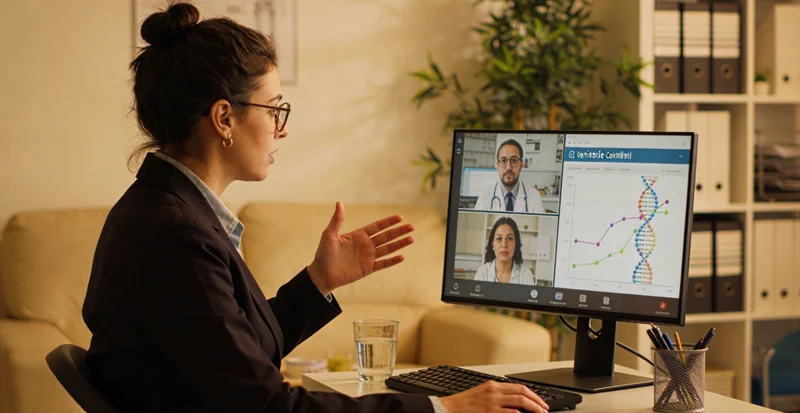 石首居民与医生进行遗传咨询沟通