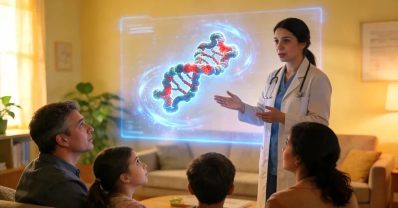 韶山家庭遗传咨询场景，医生与咨