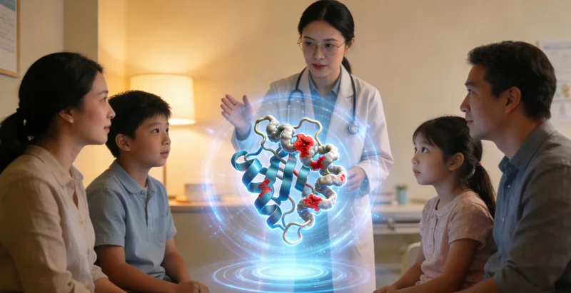 桂林遗传咨询师与家庭讨论基因检