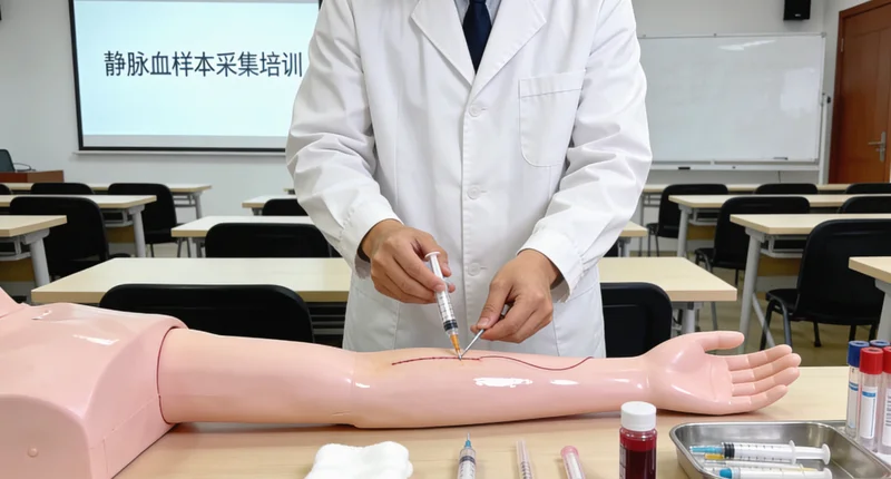 盘州医院护士进行基因检测静脉采