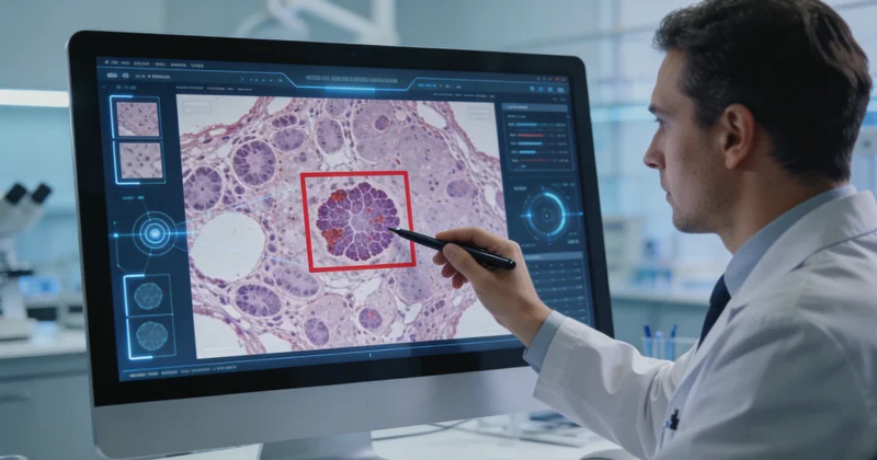 显微镜下的软组织肉瘤病理组织切