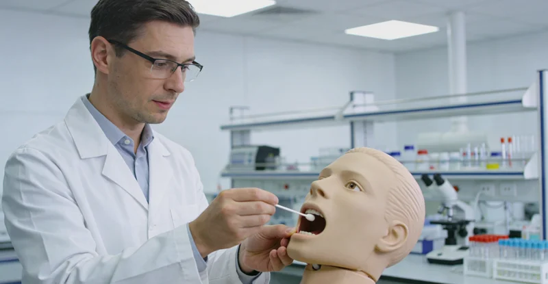 灵武居民进行无创口腔拭子基因采