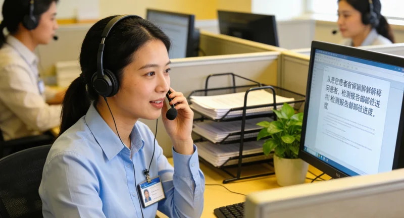 伊宁家庭在医生办公室咨询遗传病