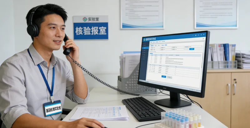 桐乡遗传咨询师与咨询者亲切交谈