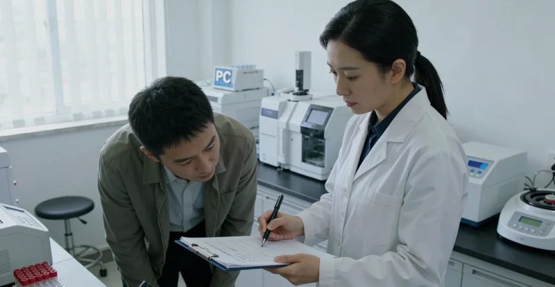 靖西女性在绘制家族健康树状图