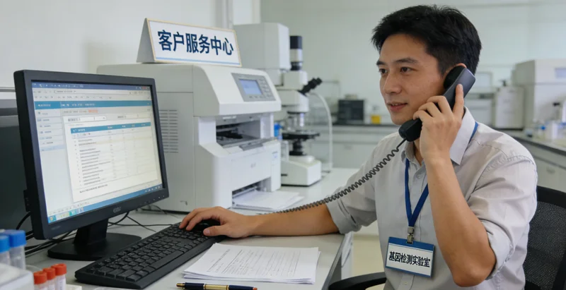 南宫遗传咨询师正在向家庭详细解