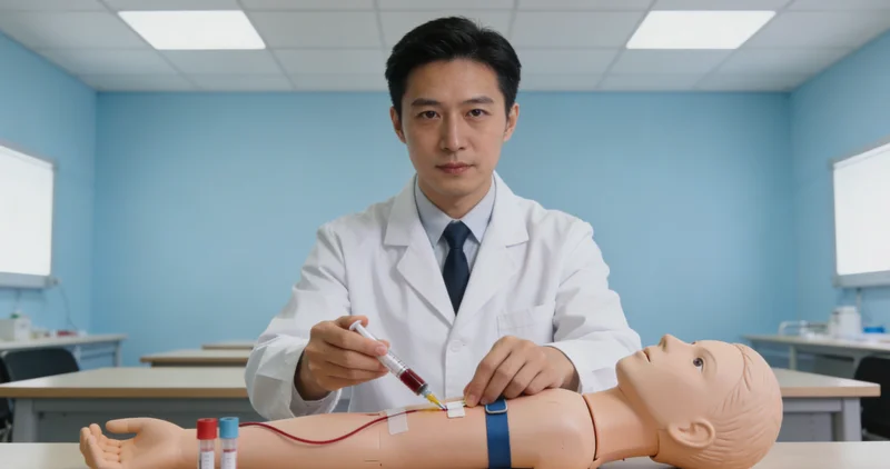 太仓医院护士为患者进行静脉血采