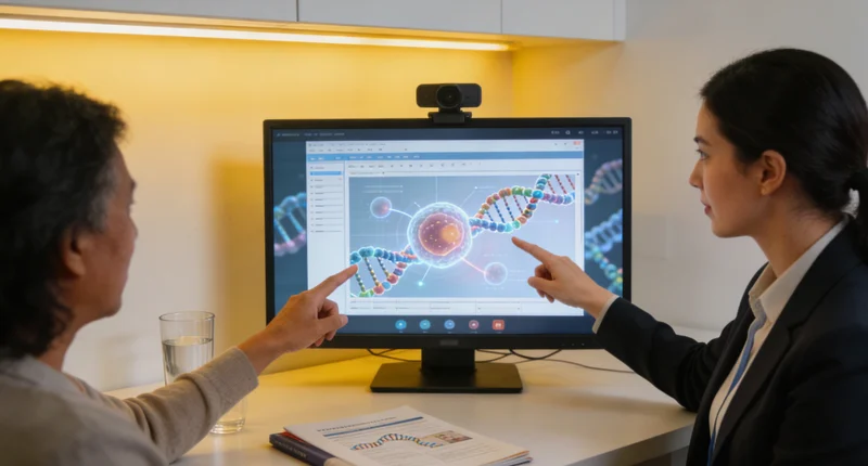 通化家庭在听取专业人员解读基因