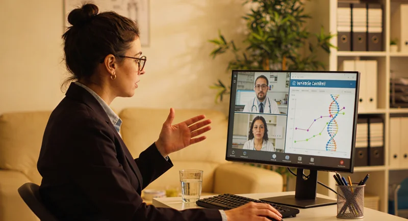 恩平专业人员为居民解读基因检测