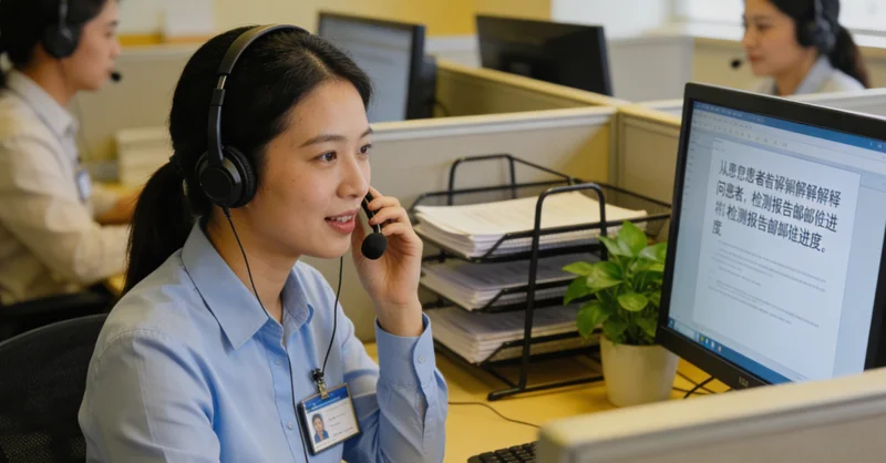 岑溪居民查看基因检测报告并咨询